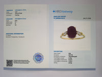 2.82 Ct Oval Natural Ruby 14K Gold Ring