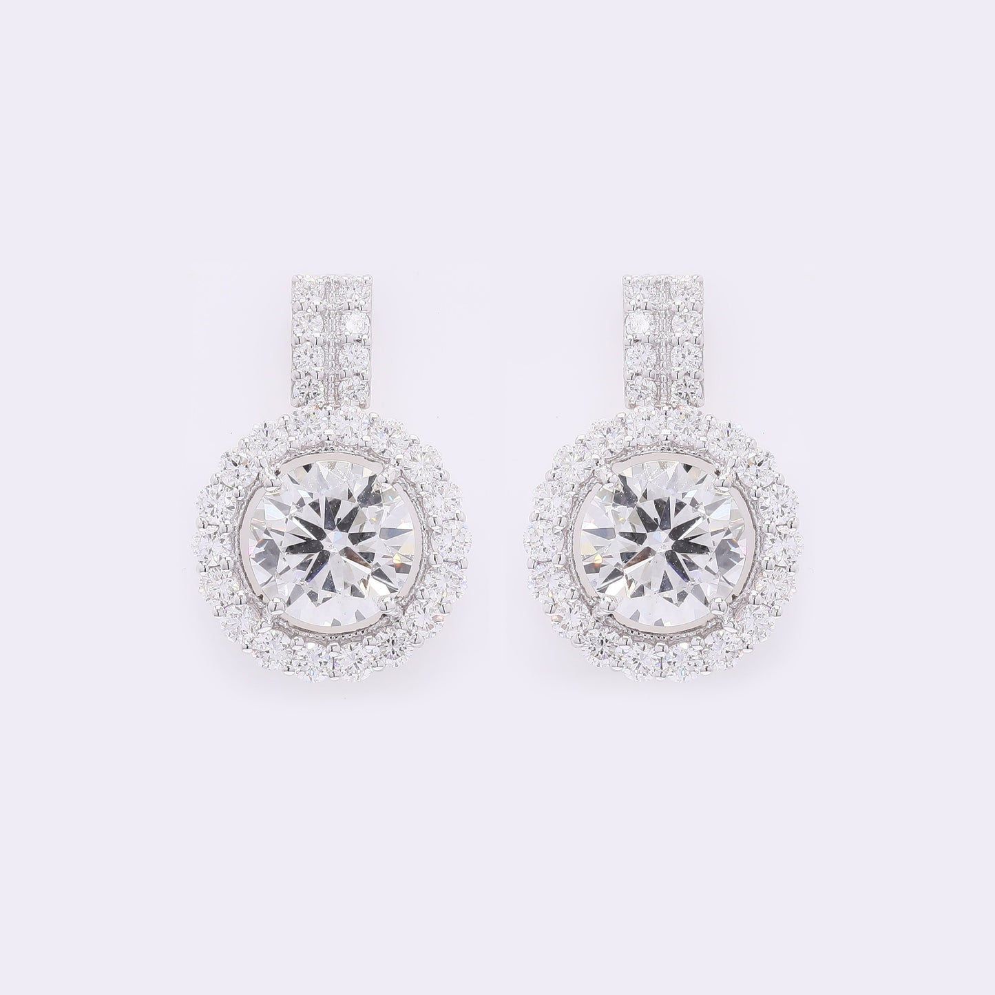 4.27 Carats Lab Grown Diamond 14K Gold Earrings