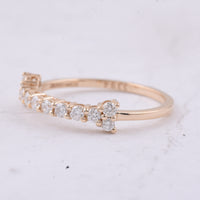 0.40 Ct Round Natural Diamond 14K Gold Ring