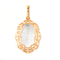 5.86 Ct Oval Mixed Cut Natural Aquamarine 14K Gold Pendant