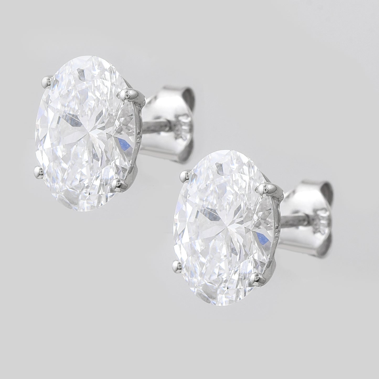 4.12 Carats Lab Grown Diamond 14K Gold Earrings