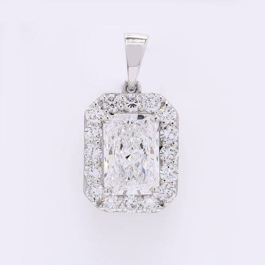 2.58 Carats Lab Grown Diamond 950 Platinum Pendant