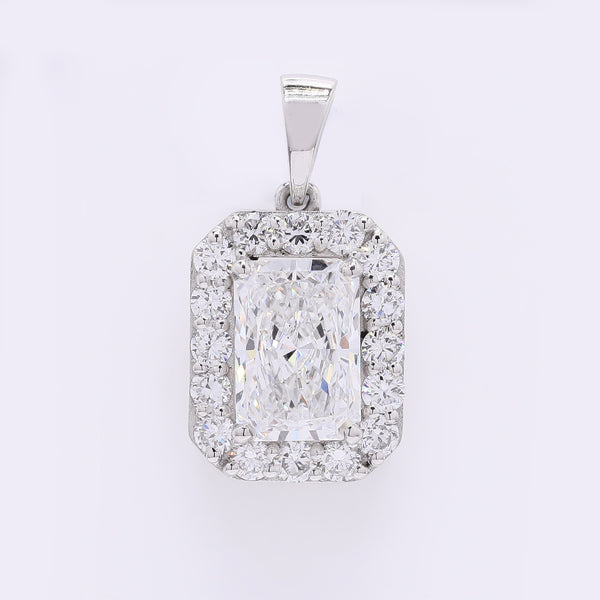 2.58 Carats Lab Grown Diamond 950 Platinum Pendant