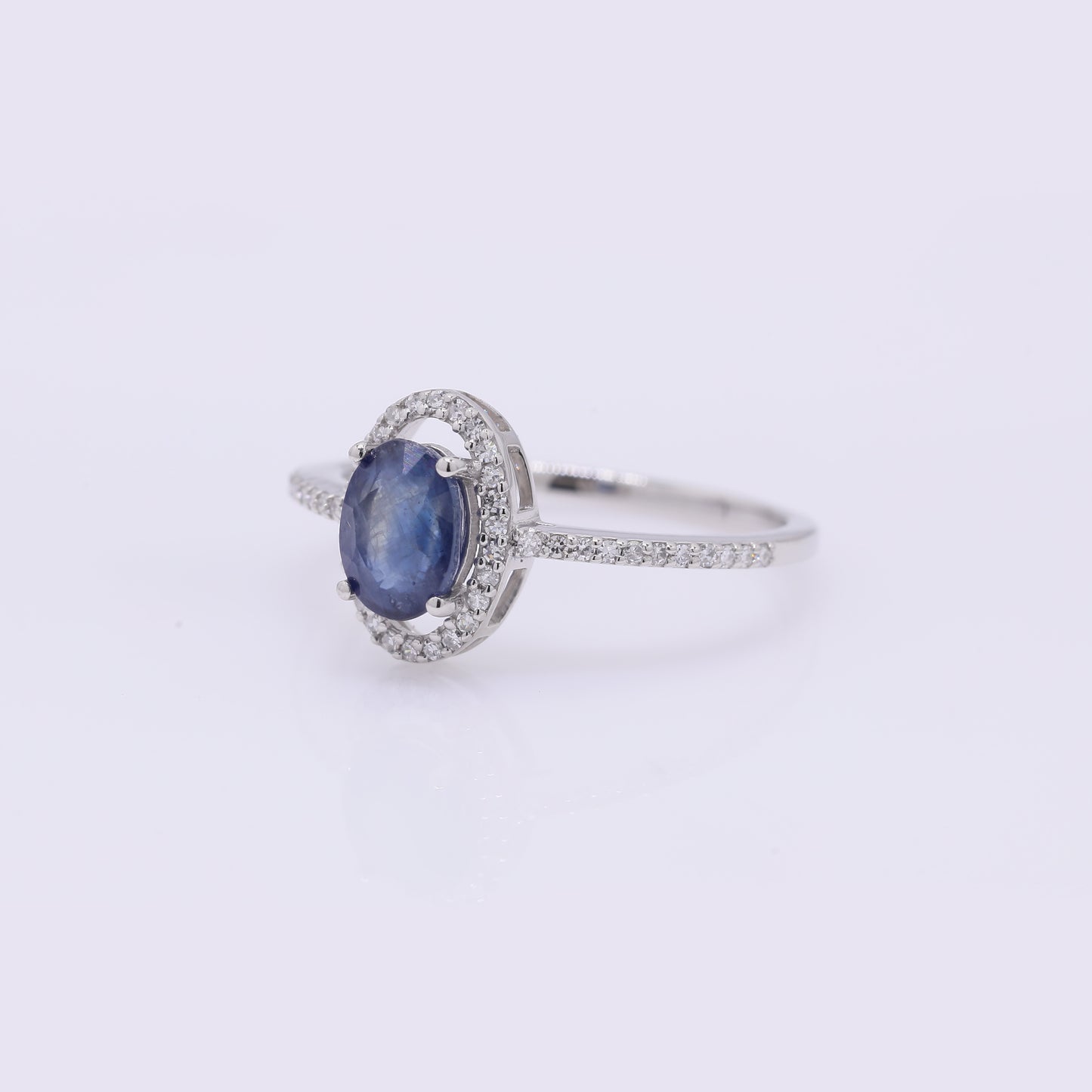 1.43 Ct Oval Mixed Cut Natural Sapphire 950 Platinum Ring