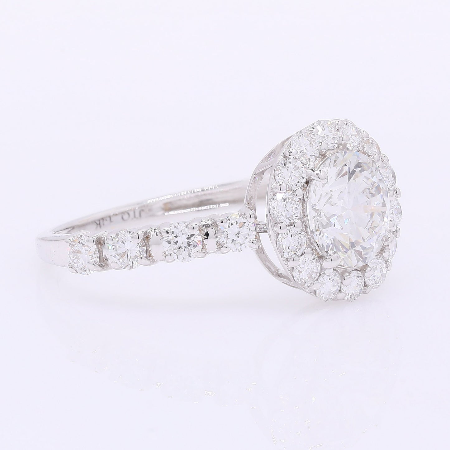 2.06 Carats Lab Grown Diamond 14K Gold Ring