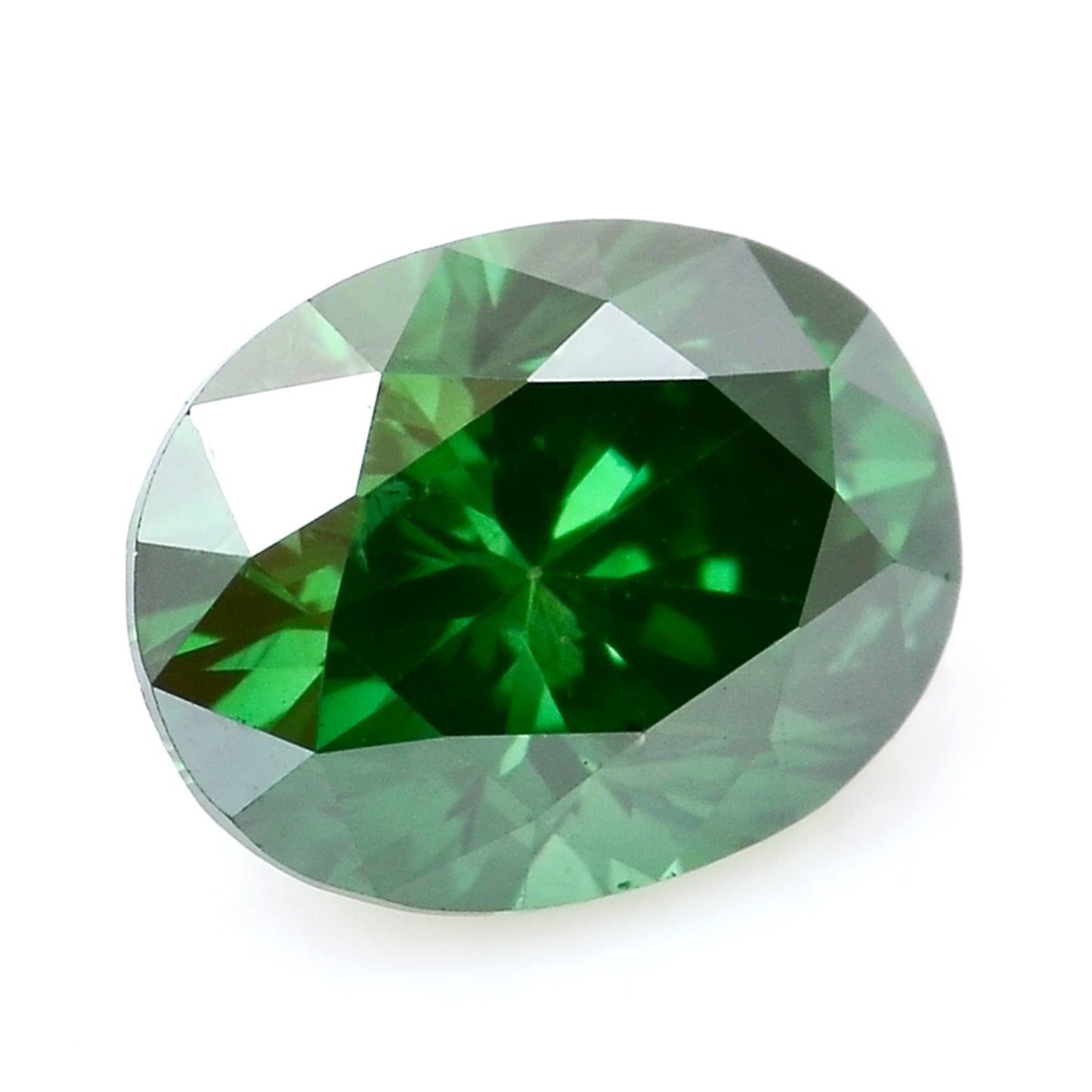 0.32 Green Diamond Oval Loose Diamond