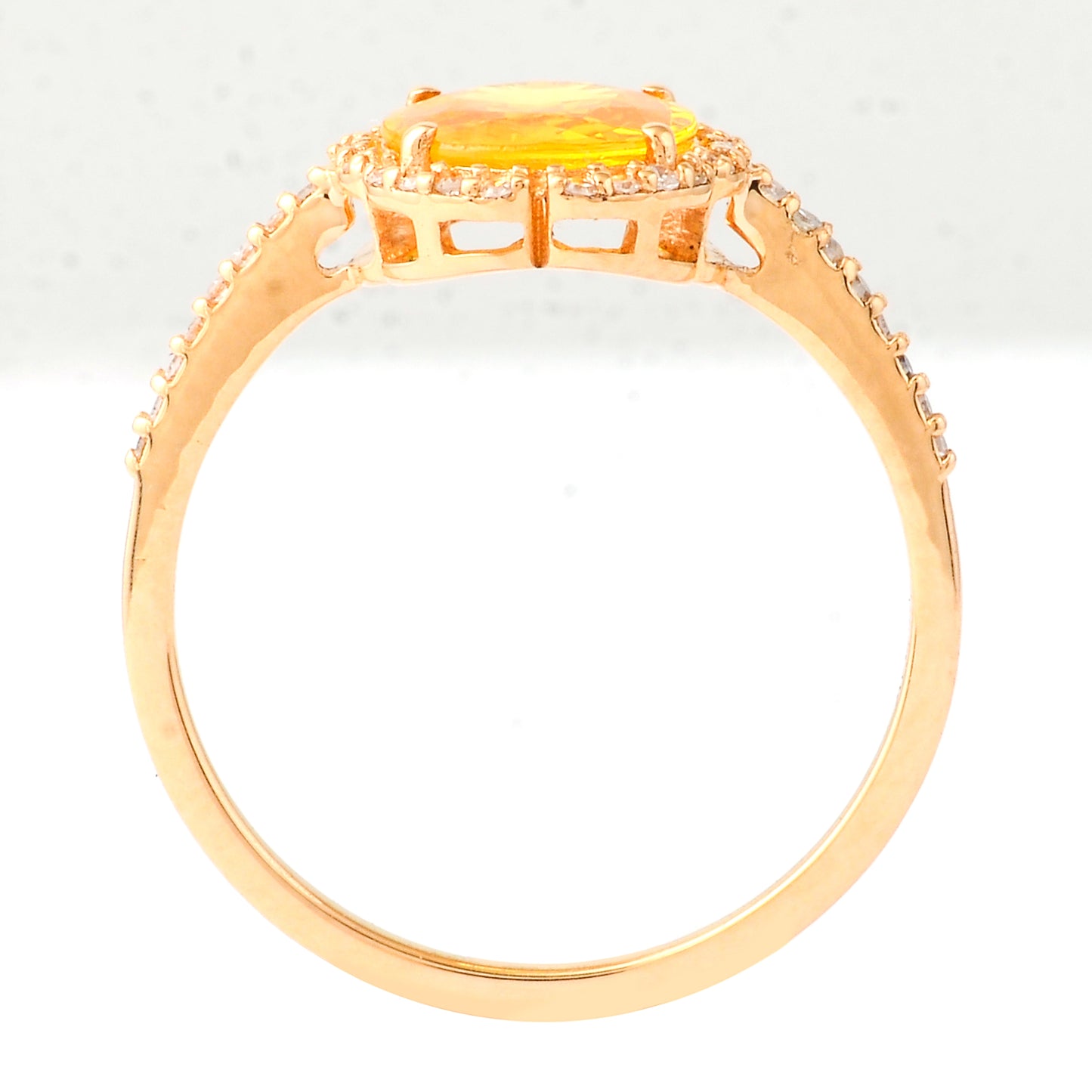 1.78 Ct Oval Mixed Cut Natural Yellow Sapphire 14K Gold Ring