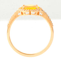 1.78 Ct Oval Mixed Cut Natural Yellow Sapphire 14K Gold Ring