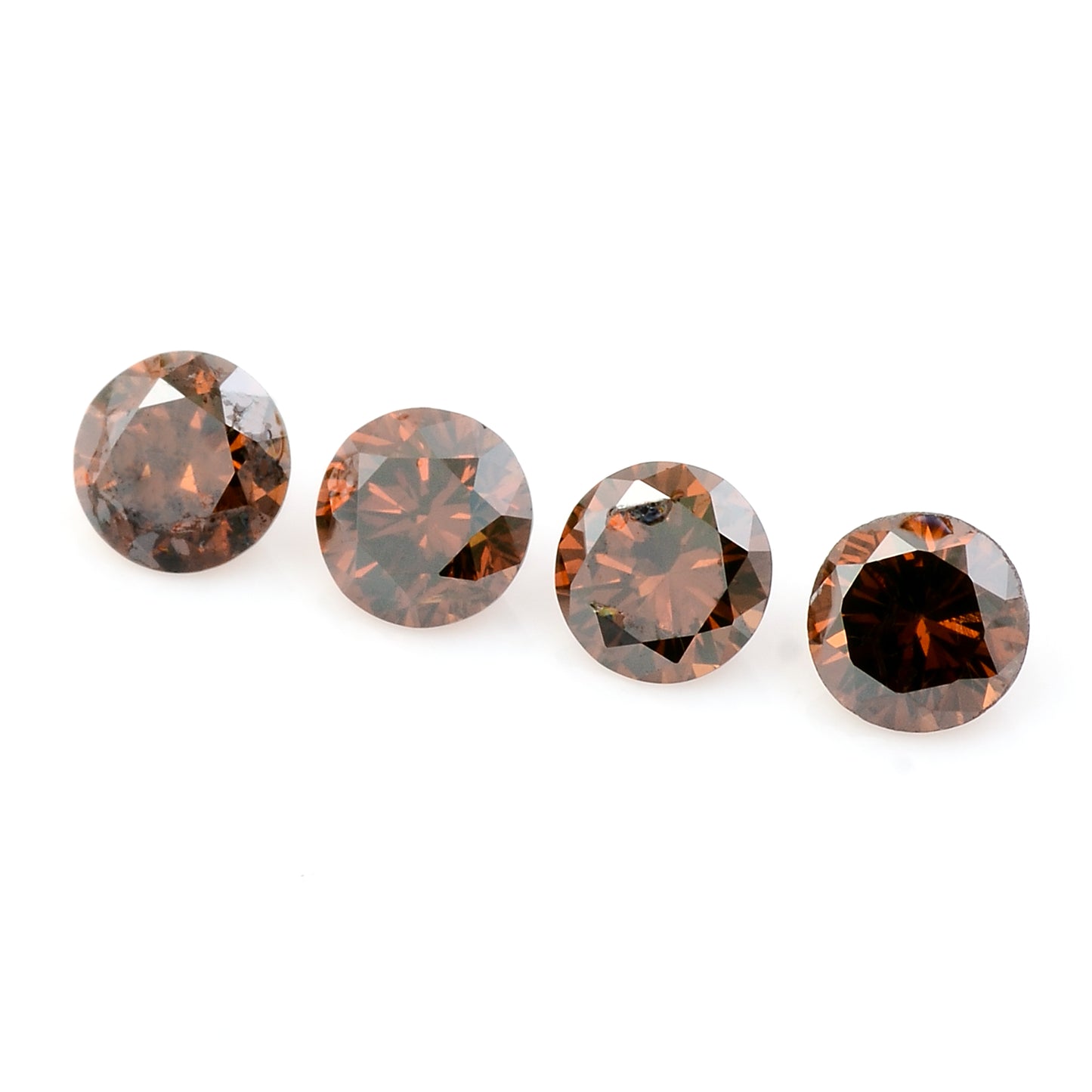 0.56 Red Diamond Round Loose Gemstone