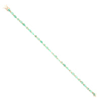 5.35 Ct Oval Emerald 14K Gold Bracelet