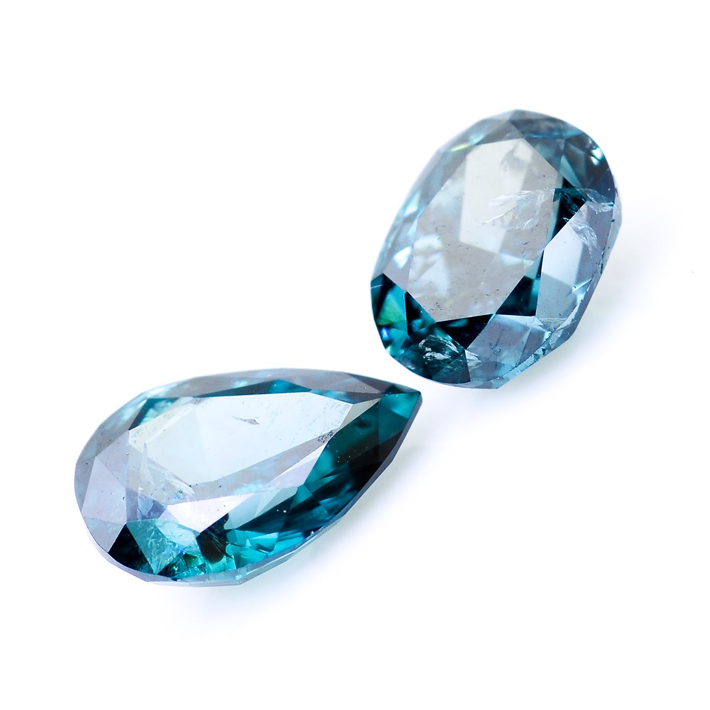 0.83 Blue Diamond Oval, Pear Loose Diamond