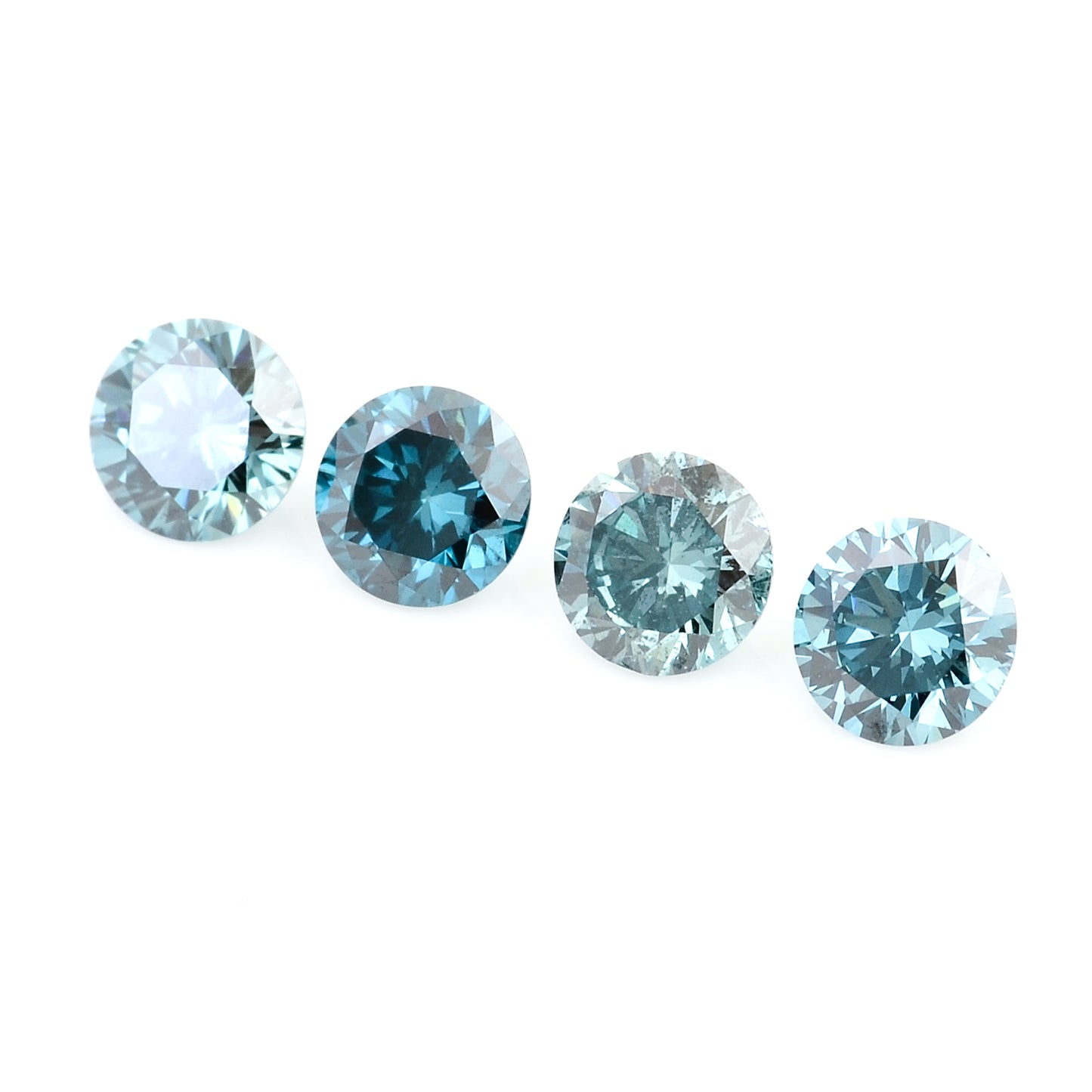 0.70 Blue Diamond Round Loose Gemstone