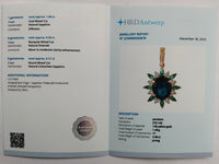 2.08 Ct Oval Mixed Cut Natural Sapphire 14K Gold Pendant