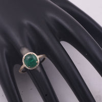 1.96 Ct Oval Cabochon Cut Natural Emerald 14K Gold Ring