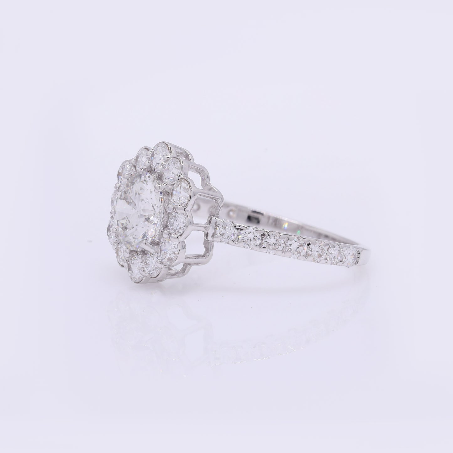 2.08 Carats Lab Grown Diamond 14K Gold Ring