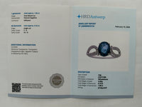 2.00 Ct Oval Mixed Cut Natural Sapphire 950 Platinum Ring