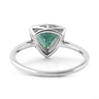 1.45 Ct Triangle Mixed Cut Natural Tourmaline 950 Platinum Ring