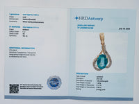 0.96 Ct Oval Natural Emerald 14K Gold Pendant