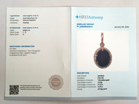 6.55 Ct Oval Cabochon Cut Natural Sapphire 14K Gold Pendant