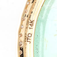 23.49 Ct Oval Cabochon Natural Beryl Emerald 14K Gold Pendant