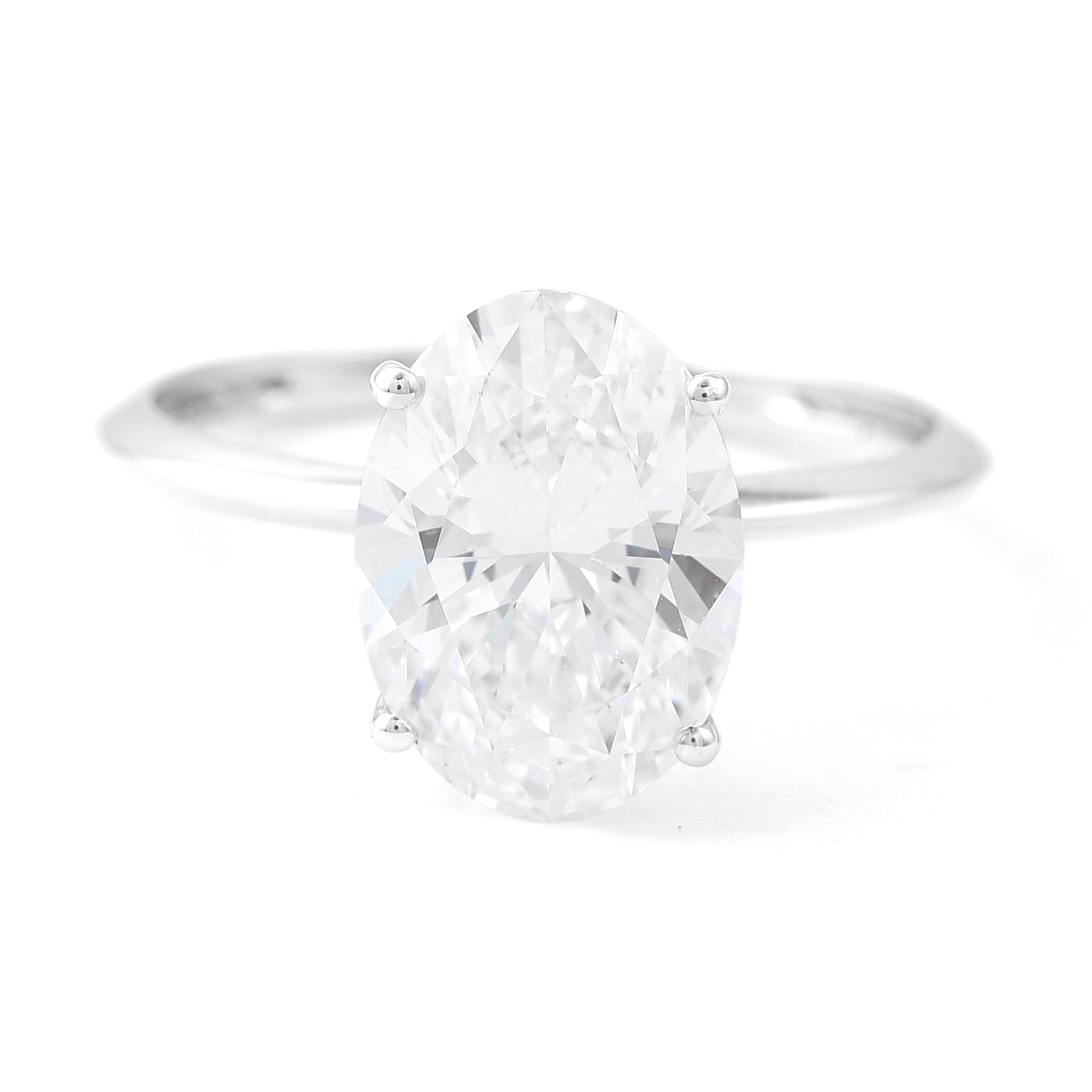 3.05 Carats Lab Grown Diamond 14K Gold Ring