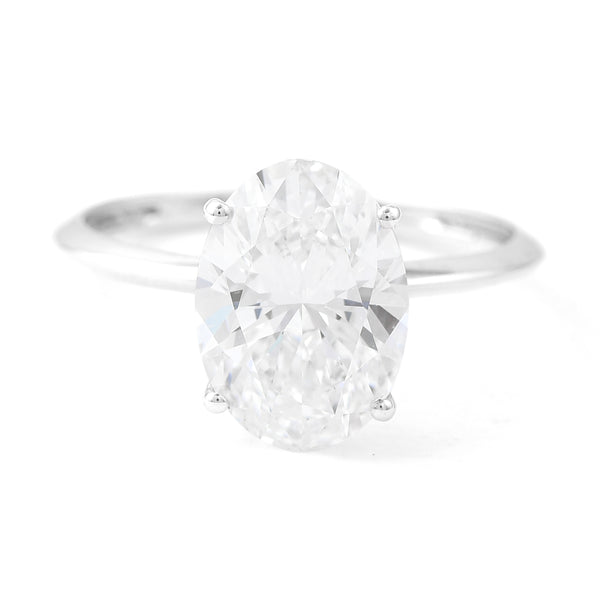 3.05 Carats Lab Grown Diamond 14K Gold Ring