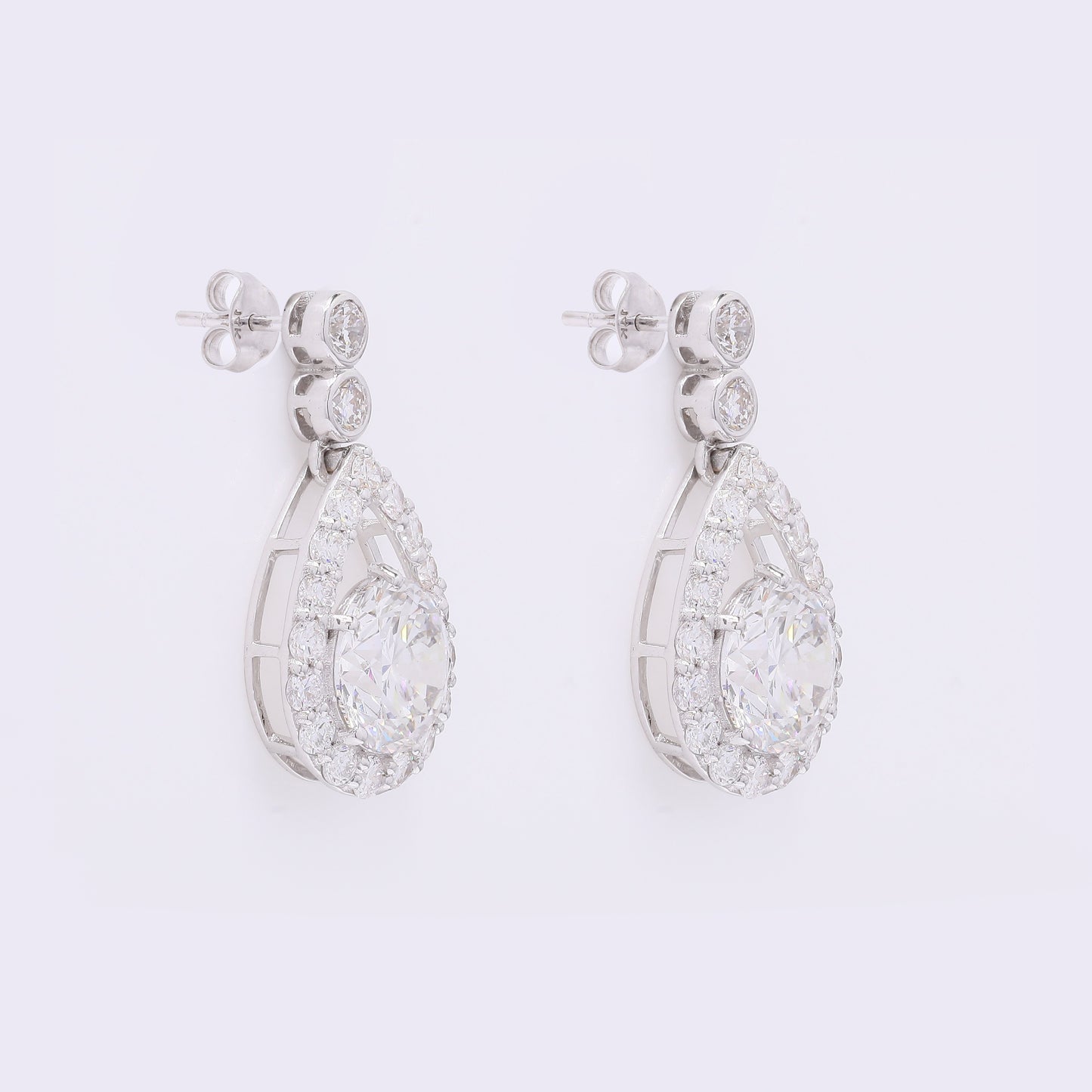 4.29 Carats Lab Grown Diamond 14K Gold Earrings