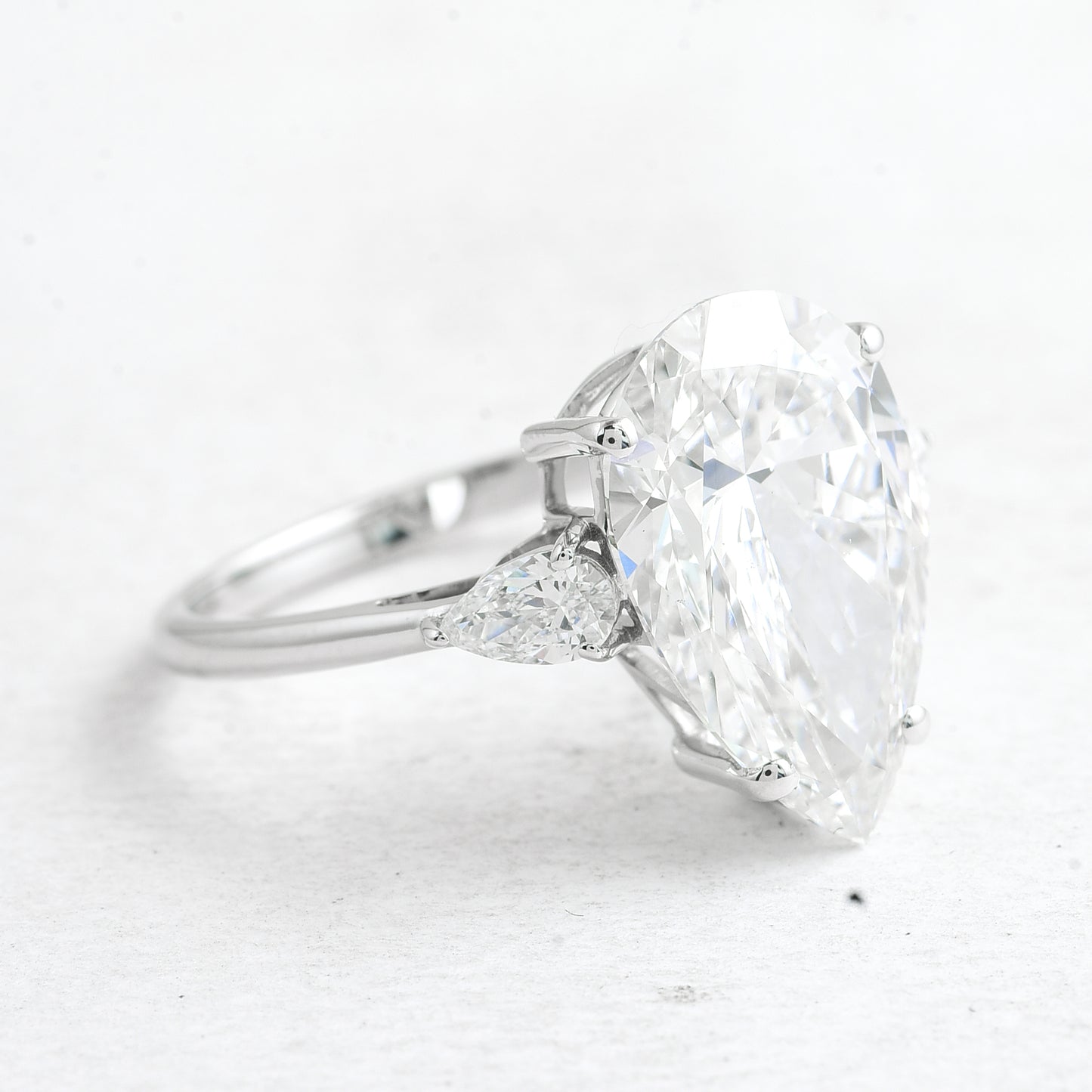 5.14 Ct Pear Lab Grown Diamond 14K Gold Ring