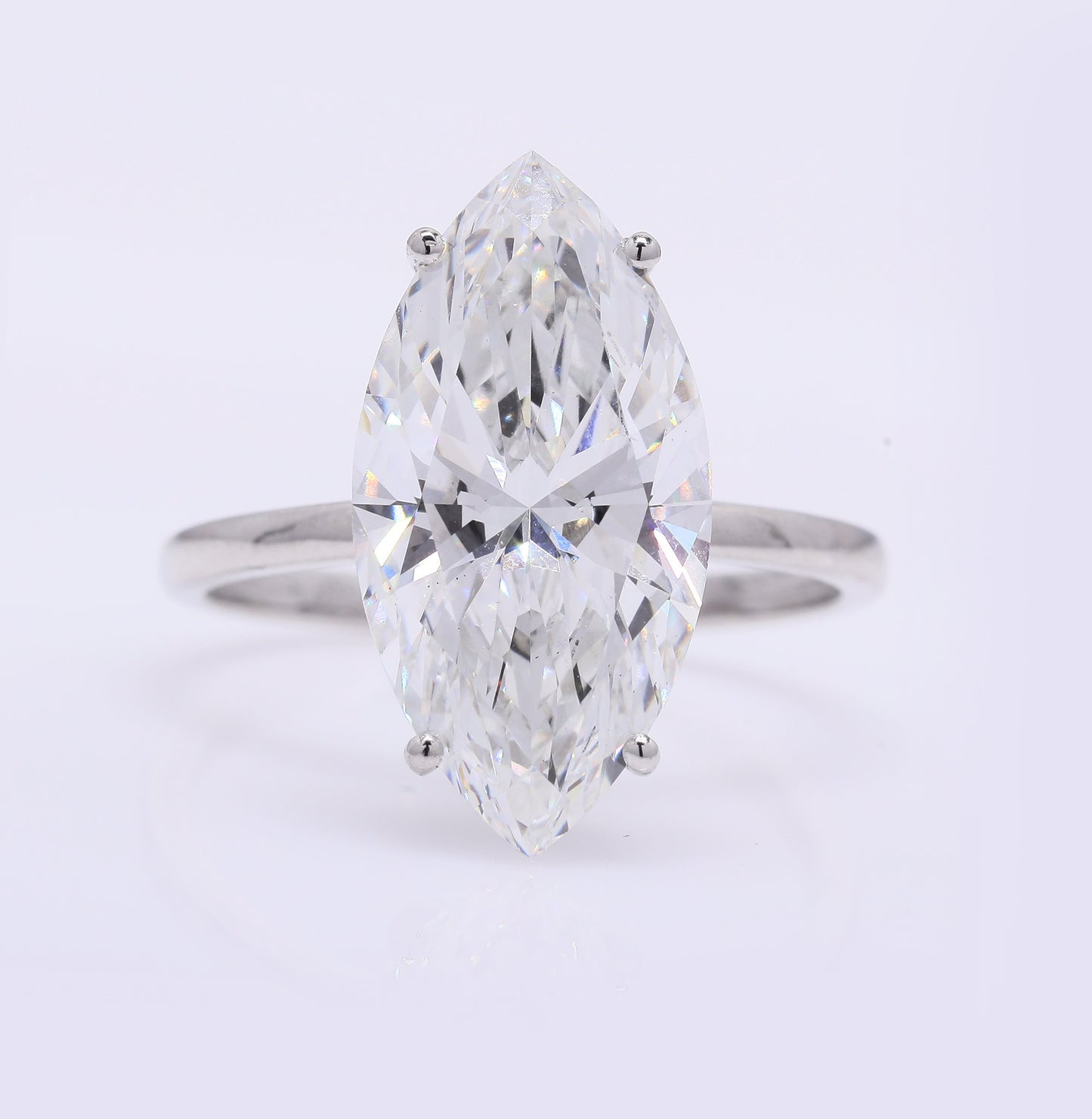 5.75 Ct Marquise Lab Grown Diamond 950 Platinum Ring