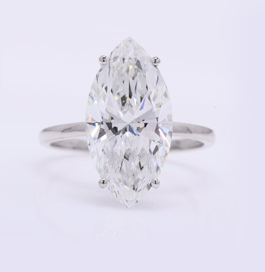 5.75 Ct Marquise Lab Grown Diamond 950 Platinum Ring