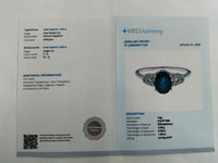 1.89 Ct Oval Mixed Cut Natural Sapphire 950 Platinum Ring