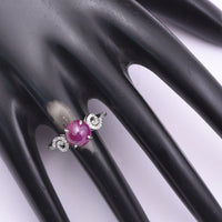 2.99 Ct Round Mixed Cut Natural Ruby 950 Platinum Ring