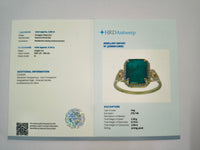 2.85 Ct Octagon Natural Emerald 14K Gold Ring