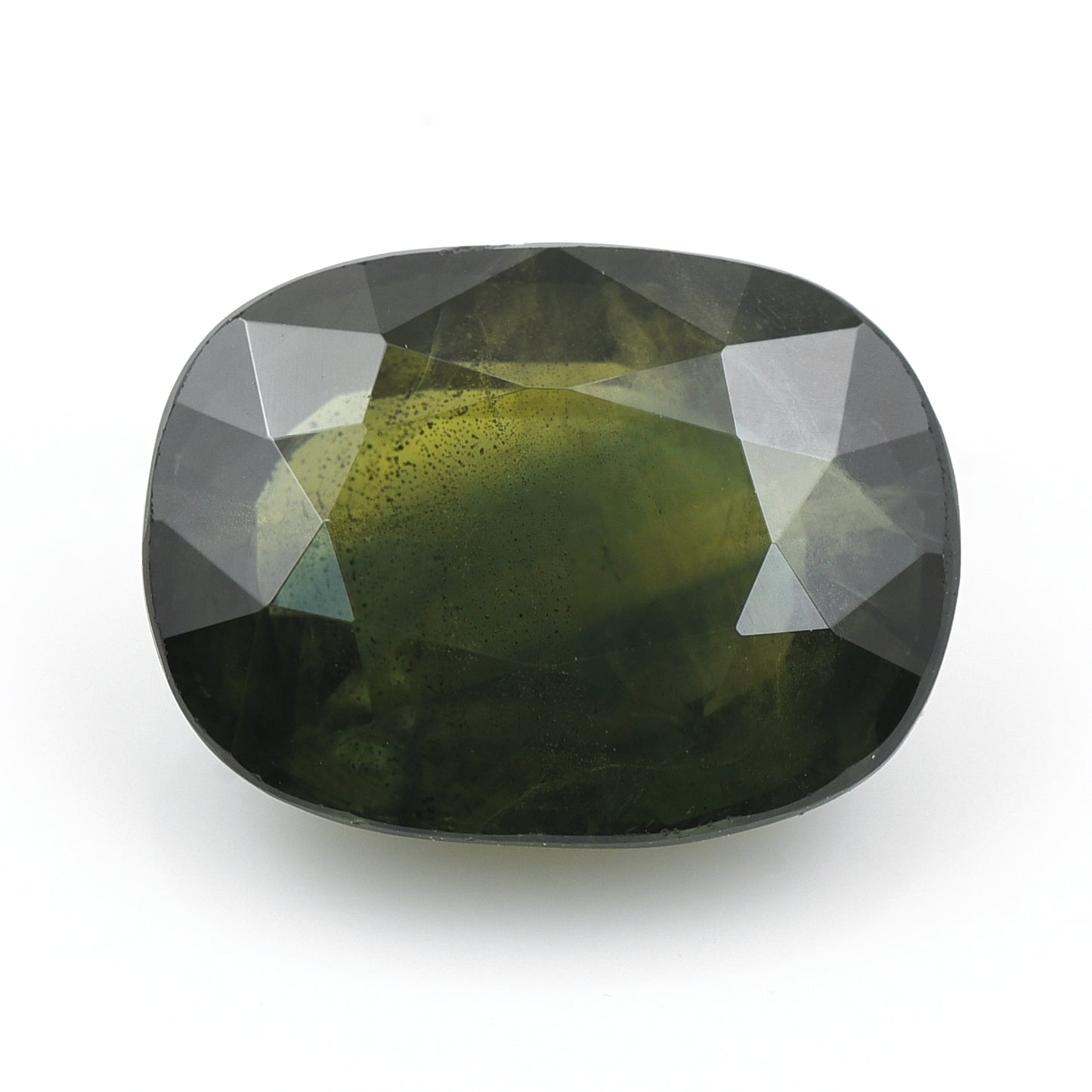 7.16 Natural Corundum Green Sapphire Rectangular Cushion Mixed Cut Gemstone