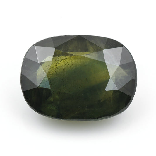7.16 Natural Corundum Green Sapphire Rectangular Cushion Mixed Cut Gemstone