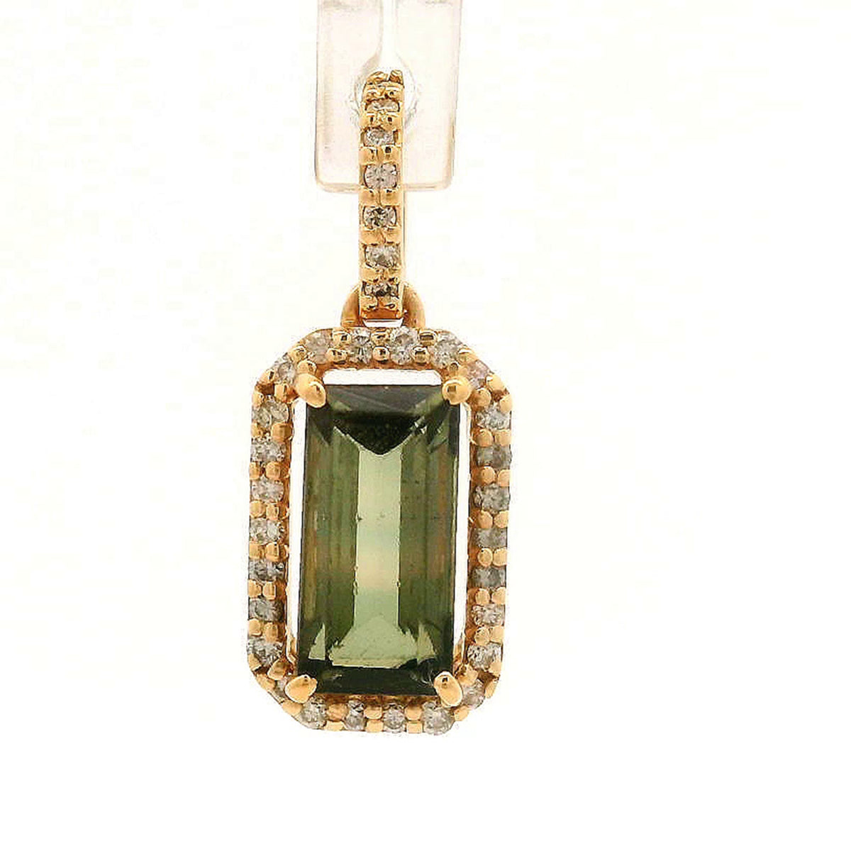 1.06 Ct Baggut Tourmaline 14K Gold Pendant