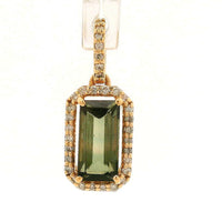 1.06 Ct Baggut Tourmaline 14K Gold Pendant