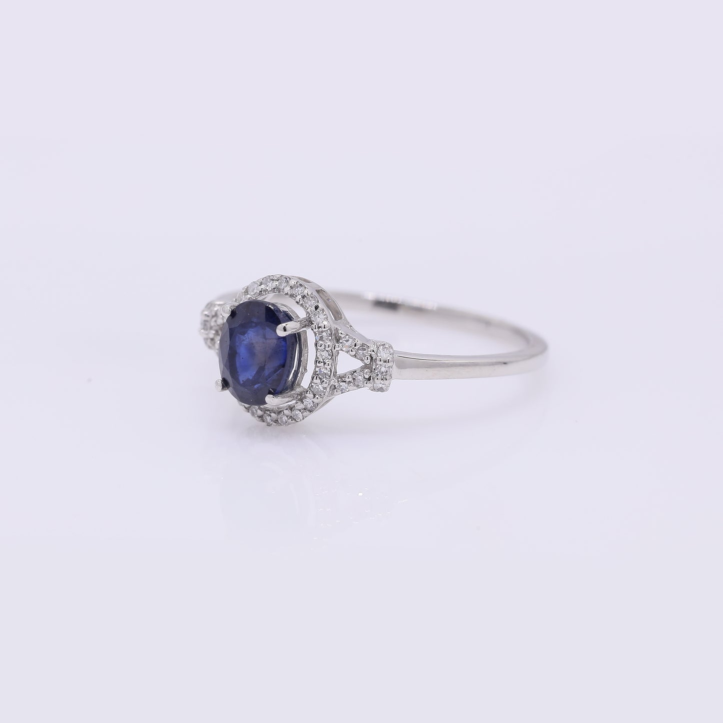 1.16 Ct Oval Mixed Cut Natural Sapphire 950 Platinum Ring