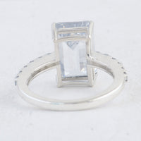 9.86 Ct Octagon White Cz 925 Sterling Silver Ring