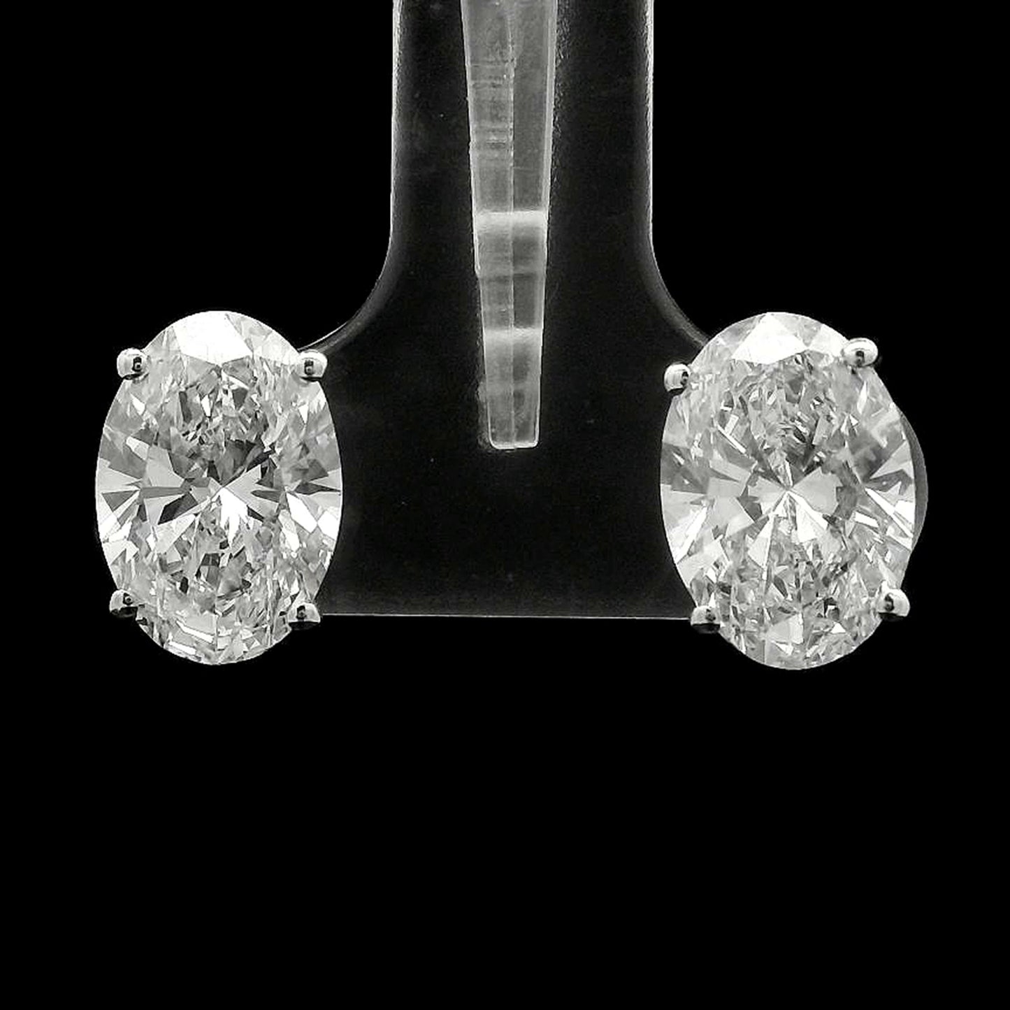 4.15 Carats Lab Grown Diamond 14K Gold Earrings