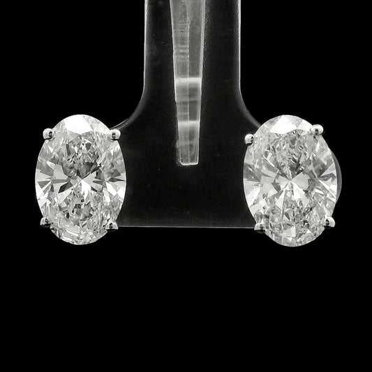 4.15 Carats Lab Grown Diamond 14K Gold Earrings