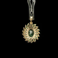 2.27 Ct Oval Emerald 14K Gold Pendant