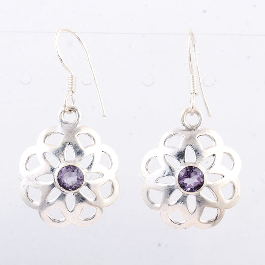 2.87 Ct Amethyst 925 Sterling Silver Earrings