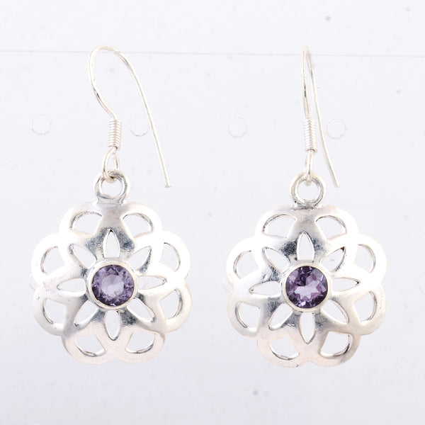 2.87 Ct Amethyst 925 Sterling Silver Earrings