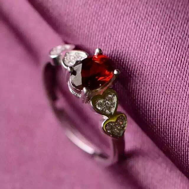 Garnet 925 Sterling Silver Ring