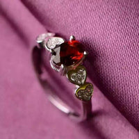 Garnet 925 Sterling Silver Ring