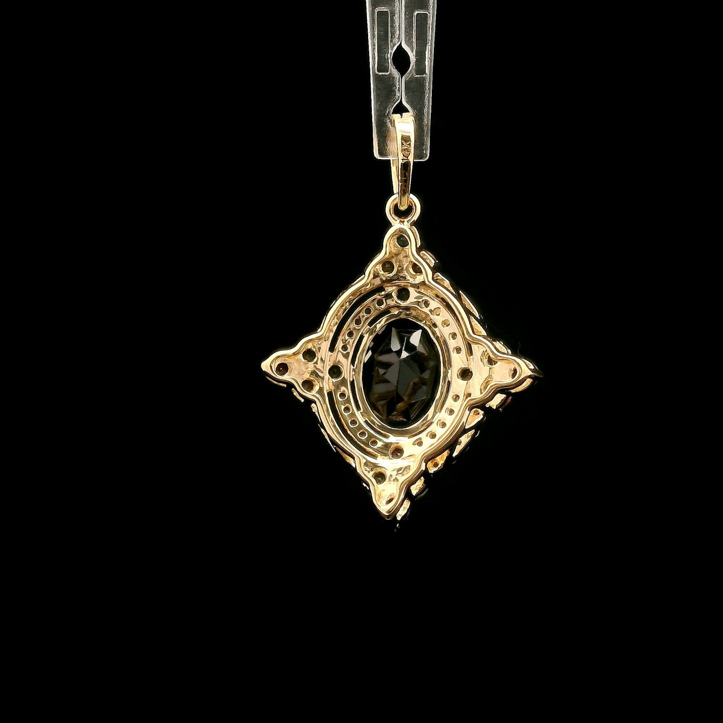 1.94 Ct Oval Tourmaline 14K Gold Pendant