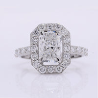 2.70 Carats Lab Grown Diamond 950 Platinum Ring