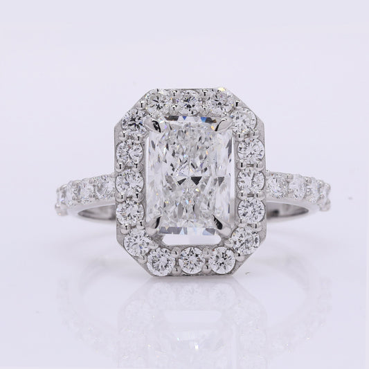 2.70 Carats Lab Grown Diamond 950 Platinum Ring