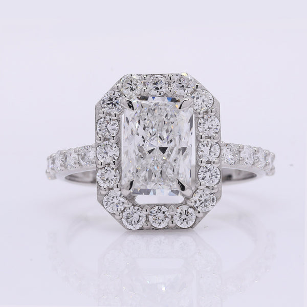 2.70 Carats Lab Grown Diamond 950 Platinum Ring
